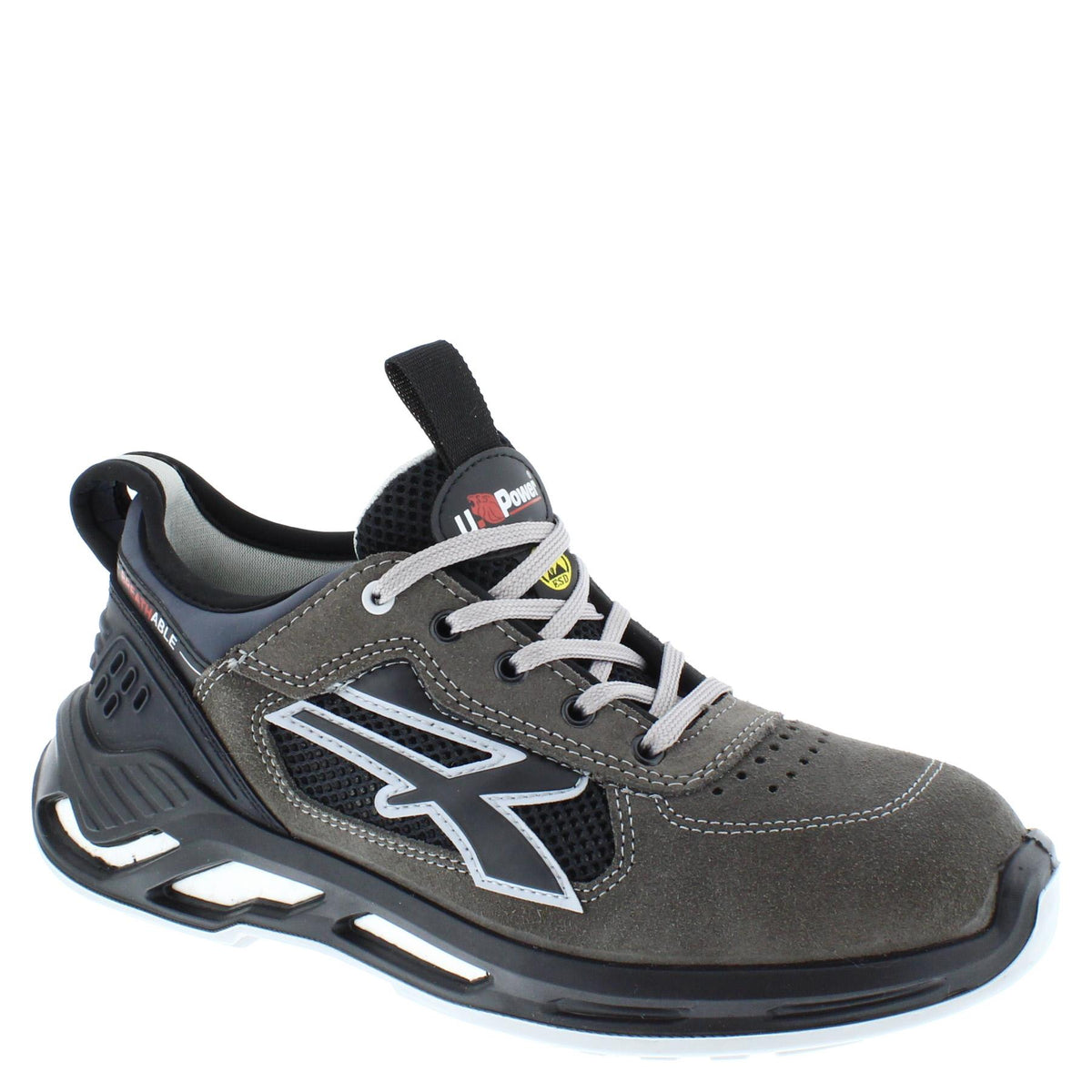 U-Power Saber S ESD S1Ps FO SR Lace-Up Suede Safety Trainers
