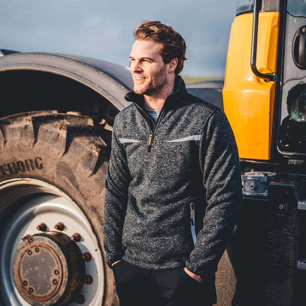 JCB Workwear Trade Elmhurst II 1/4 Zip Knitted Jumper