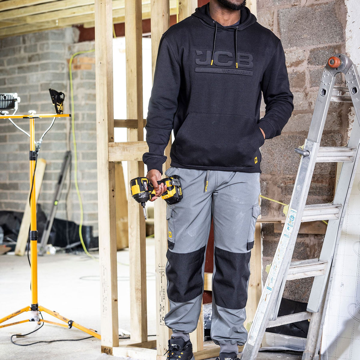 JCB Workwear Embossed Work Hoodie