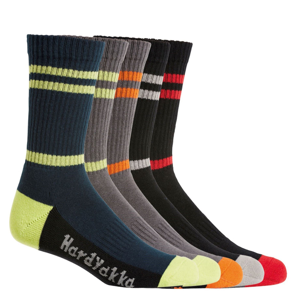 Hard Yakka Crew Work Socks, 5 Pack