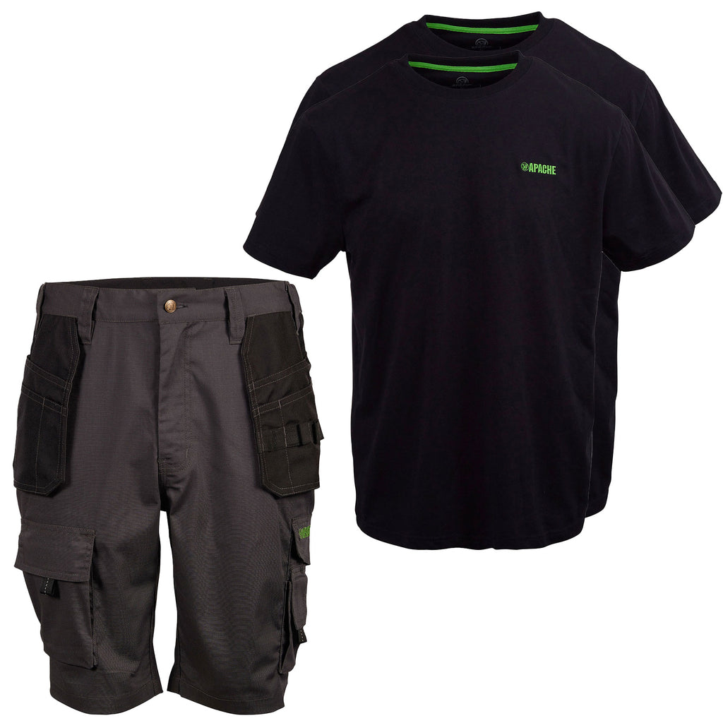 Apache APKHT Shorts & 2 Delta T-Shirts Bundle