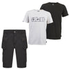 JCB Trade Hybrid Shorts & Essential Twin Pack T-Shirt Bundle