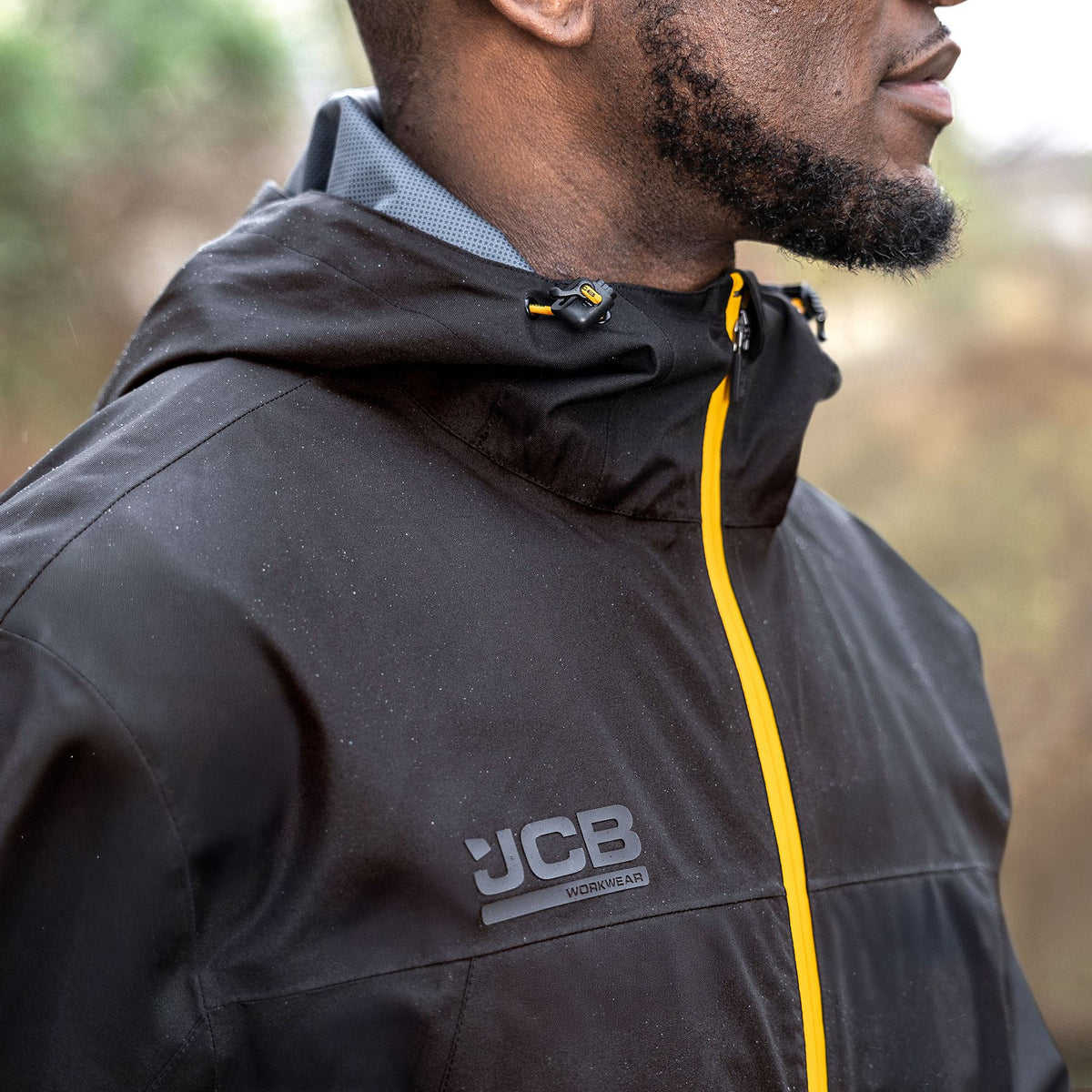 JCB Workwear Lightweight Waterproof Hooded Jacket